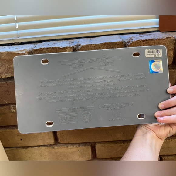 Texas Longhorns Set of Two Orange and White Acrylic License Plates - Picture 3 of 5